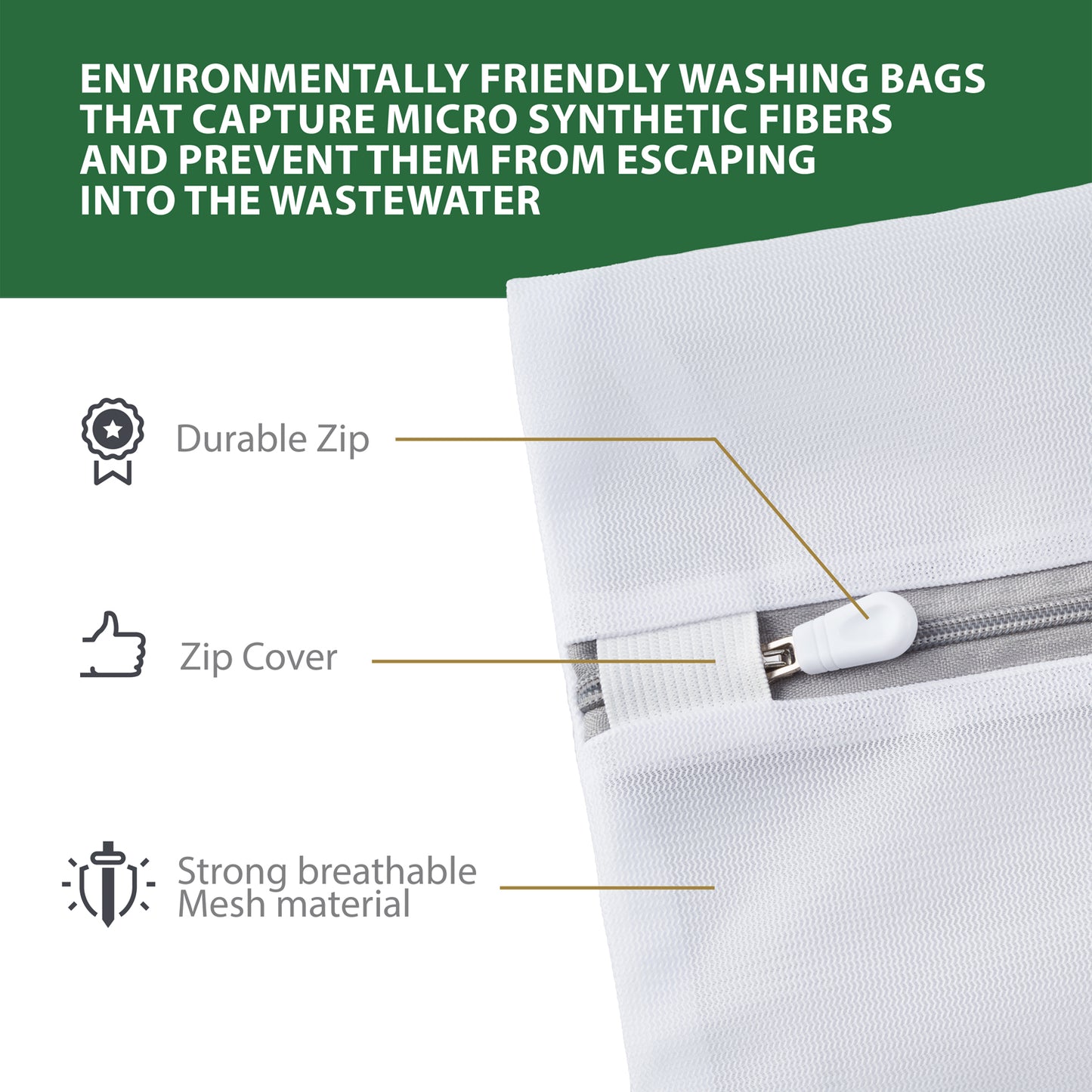 DimBull Washing Machine Laundry Bags prevent micro fibers escaping into waste water